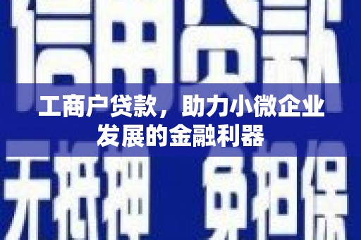兴国工商户贷款，助力小微企业发展的金融利器