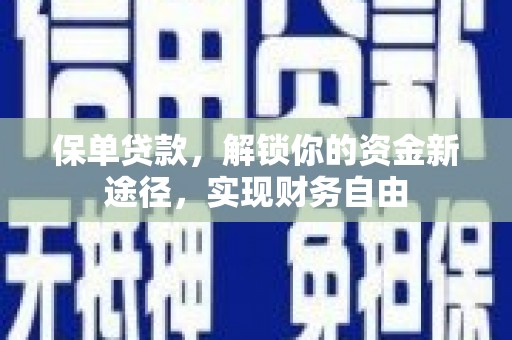 兴国保单贷款，解锁你的资金新途径，实现财务自由