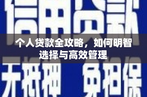 兴国个人贷款全攻略，如何明智选择与高效管理