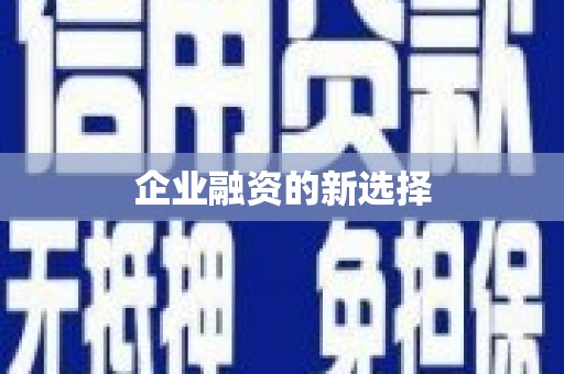 兴国企业融资的新选择